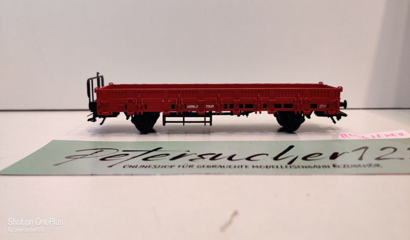 Märklin H0 AC 48611 Niederbordwagen "1.FC Märklin" o. Campingbus / JW 2011 / NEM