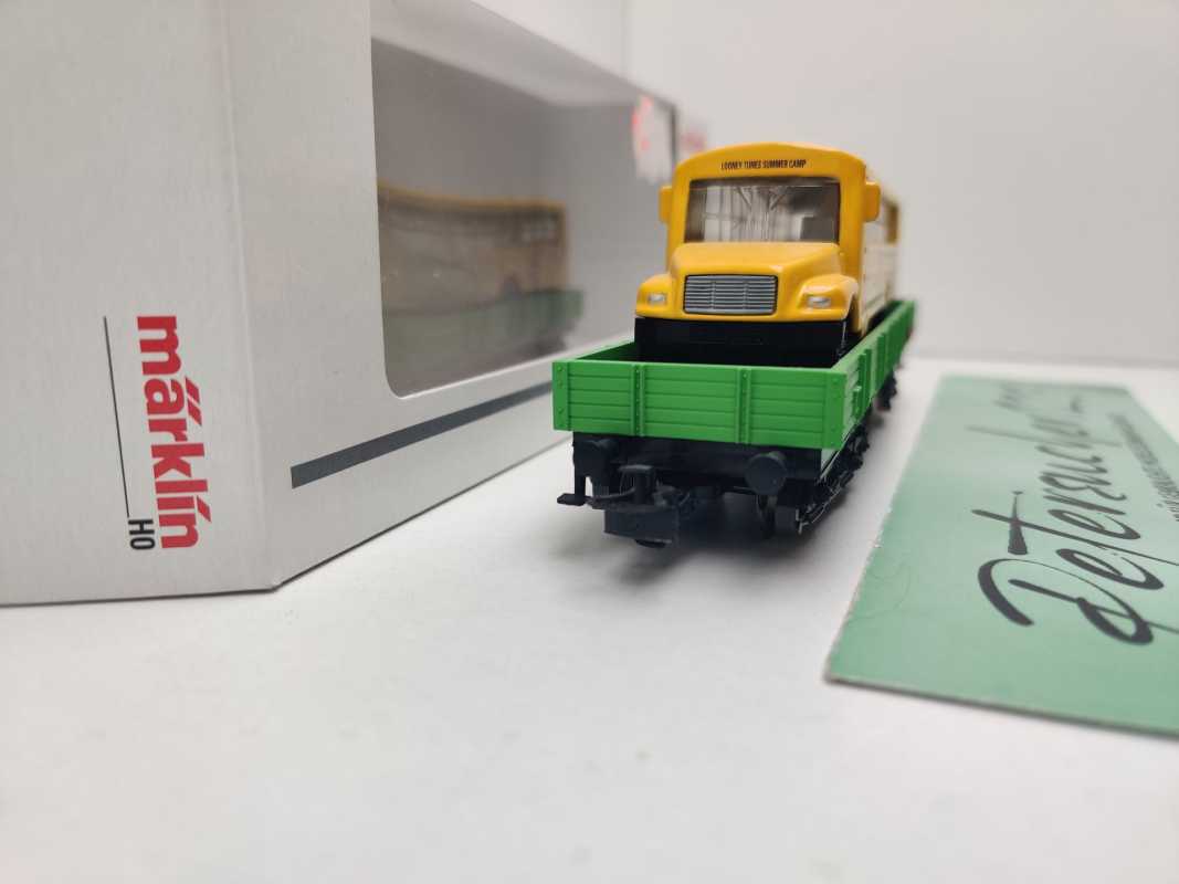 Märklin H0 AC 48613 Kids Club JW'13 "Looney Tunes" Niederbordwg + US-Bus / OVP weiß
