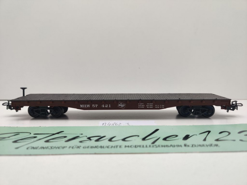 Märklin H0 AC 4862-3 US Flat Car & 1 US Truck aus Set / MILW