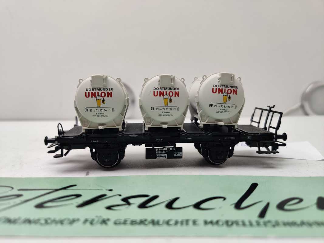 Märklin H0 AC 48635 / zweiachsigen Behälter-Tragwagens der Bauart Lgns / DB AG