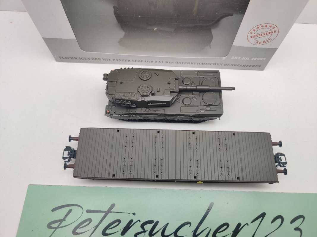 Märklin H0 48683 4MFOR Panzertransport "Leopard 2A1" Samm / NEM / ÖBB / OVP