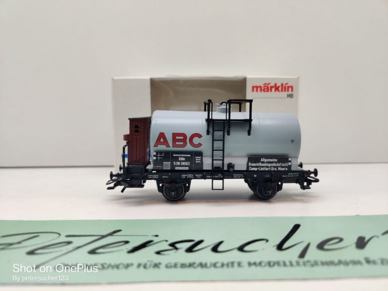 Märklin H0 AC 4870 Kesselwagen "ABC" / NEM / Privat, DRG / OVP weiß