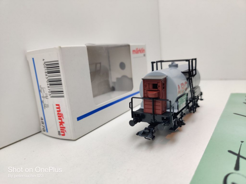Märklin H0 AC 4870 Kesselwagen "ABC" / NEM / Privat, DRG / OVP weiß