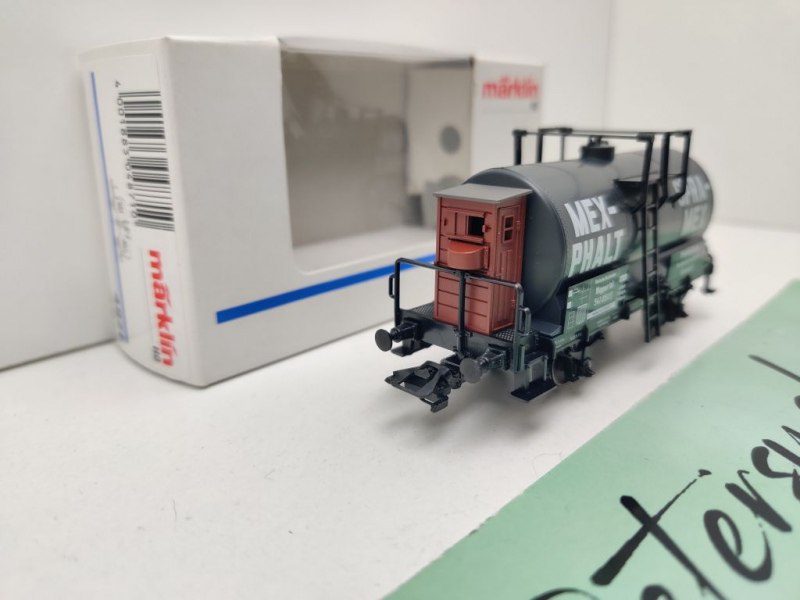 Märklin H0 AC 4871 Kesselwagen m Brmsrhs  "MEX-PHALT" Z / NEM / DRG / OVP weiß