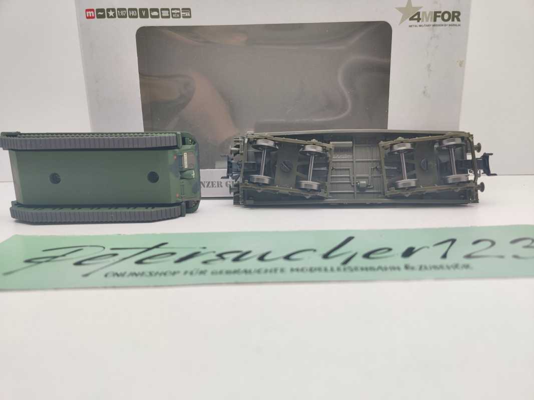 Märklin H0 48712 4MFOR Panzertransport "Gepard" Rlmmps650 / NEM / BW, DB / OVP