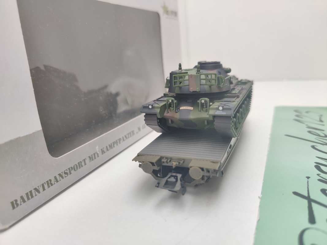 Märklin H0 48727 4MFOR Bahntransport "Kampfpanzer m48G" Rlmmps651 / NEM / BW, DB / OVP
