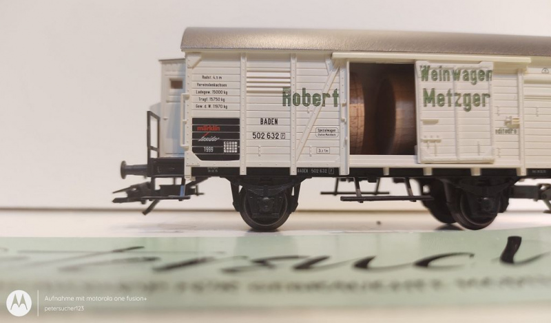 Märklin H0 AC 48754 Güterwagen m Brmshs "Weinwg Metzger" / JW 1999 / NEM / K.P.E.V.