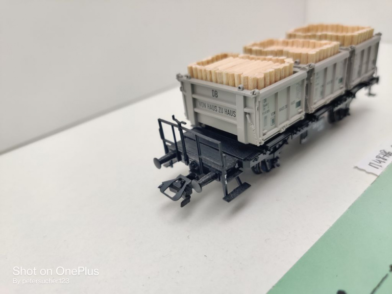 Märklin H0 AC 48786 1x Behältertragwagen aus Set / BTr 10 / NEM / DB