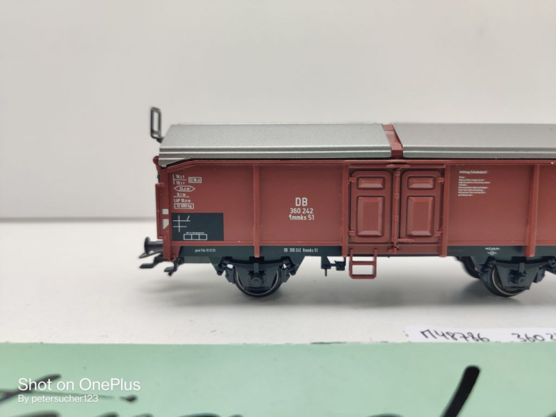 Märklin H0 AC 48786 1x Schiebedachwagen aus Set / Kmmks51 / NEM / DB