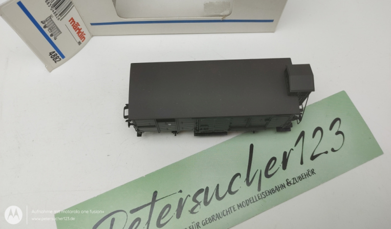 Märklin H0 4882 Gedeckter Güterwagen mit Bremserhaus 31095 München / DR / OVP