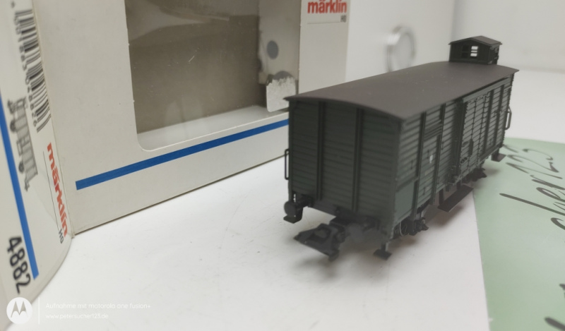 Märklin H0 4882 Gedeckter Güterwagen mit Bremserhaus 31095 München / DR / OVP