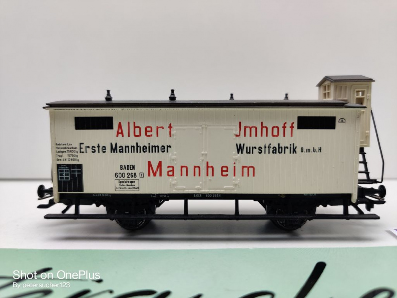 Märklin H0 AC 48922 1x Kühlwagen aus Set "Fleischtransport" / NEM / Privat BadStB