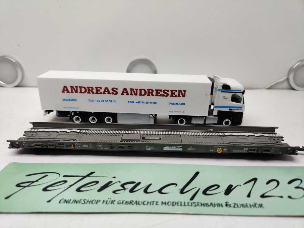 Märklin H0 AC 498 6 723-4 / rollende Landstraße / LKW Andresen / NEM / SBB