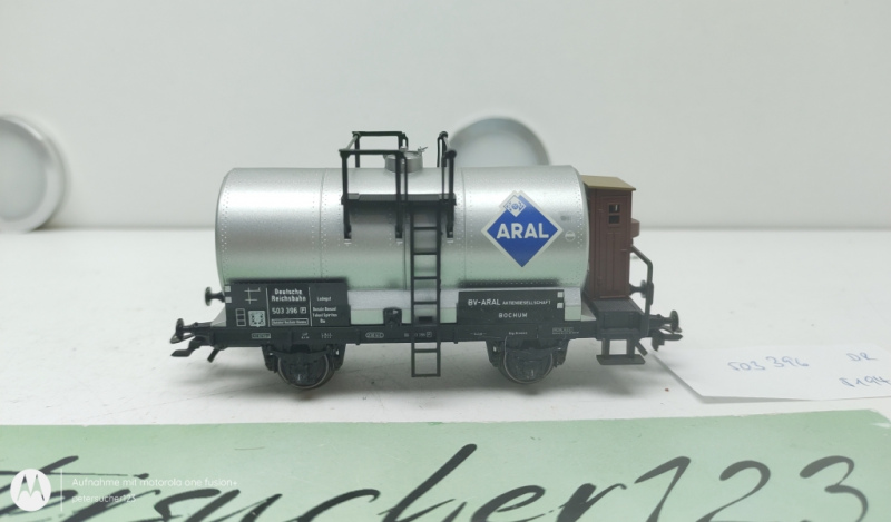 Märklin H0 AC 503 396  Kesselwagen / ARAL / Silber / Bremserhaus / DR