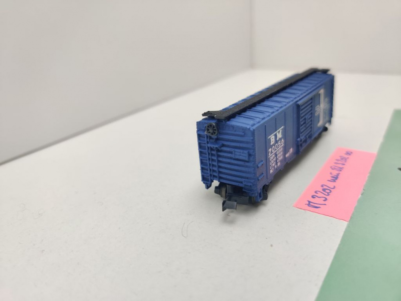 Minitrix N DC 51 3202 00 40' ged. Güterwagen Holzwände "BM" / B&M