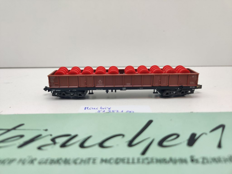 Minitrix N DC 51 3521 00 Hochbordwagen Ladung Fässer / OO48 / DB