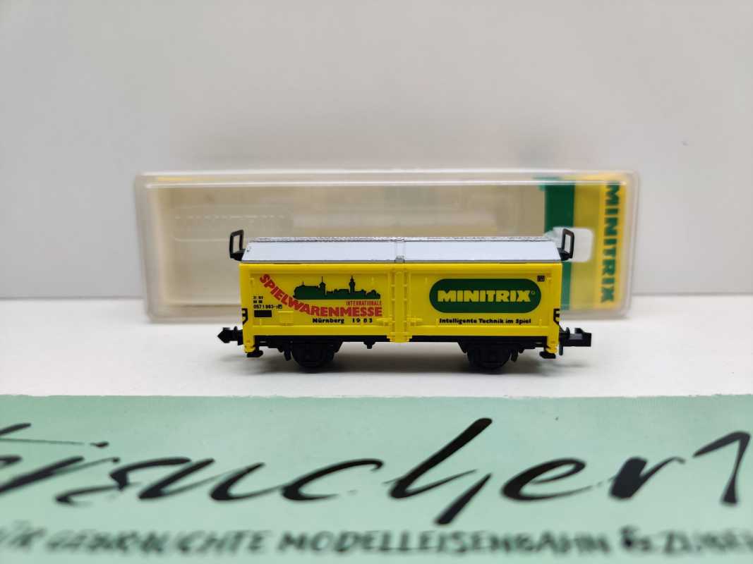 Minitrix N DC 51 3530 83 Schiebewandwagen "Spielwarenmesse'83 Tis858 / DB / OVP
