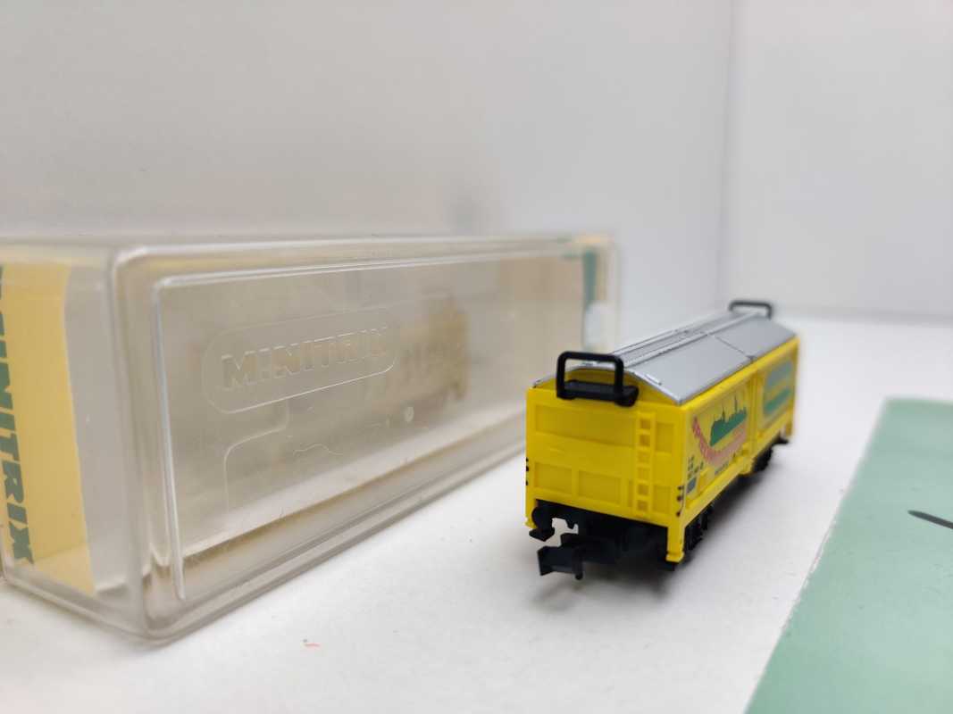 Minitrix N DC 51 3530 83 Schiebewandwagen "Spielwarenmesse'83 Tis858 / DB / OVP