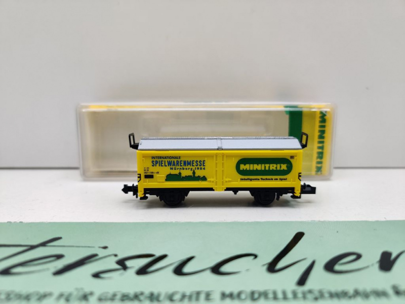 Minitrix N DC 51 3530 84 Schiebewandwagen "Spielwarenmesse'84" Tis858 / DB / OVP