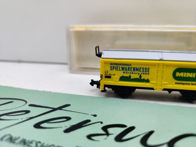 Minitrix N DC 51 3530 84 Schiebewandwagen "Spielwarenmesse'84" Tis858 / DB / OVP