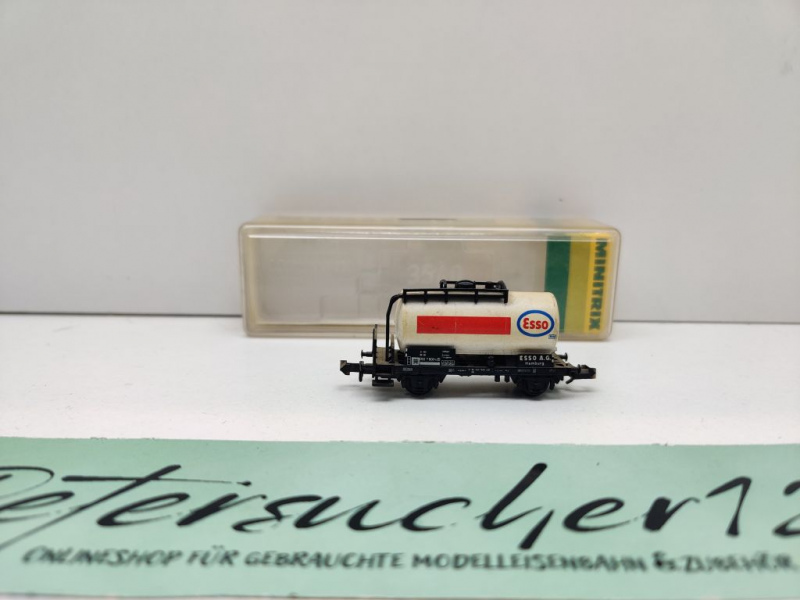 Minitrix N DC 13542 Kesselwagen "Esso" / Kessel vergilbt / Zs / DB / OVP