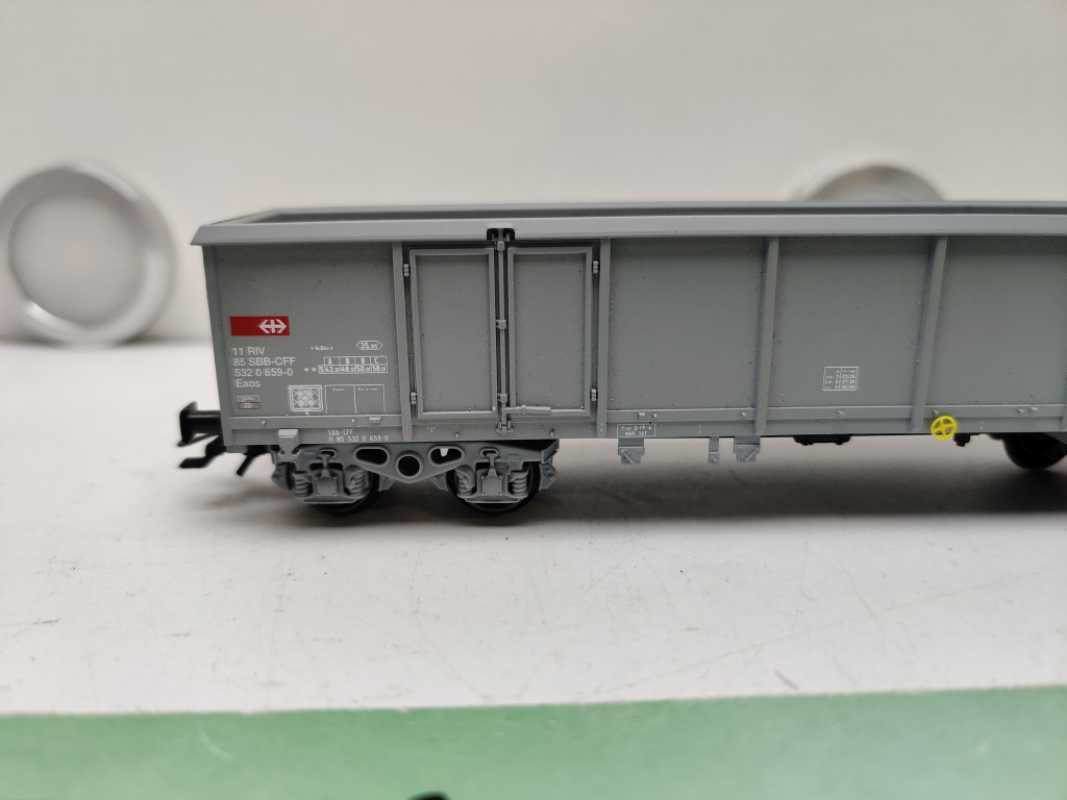 Märklin H0 AC 46917 / 532 0 069-0 offener Güterwagen Grau / SBB / 4-Achser