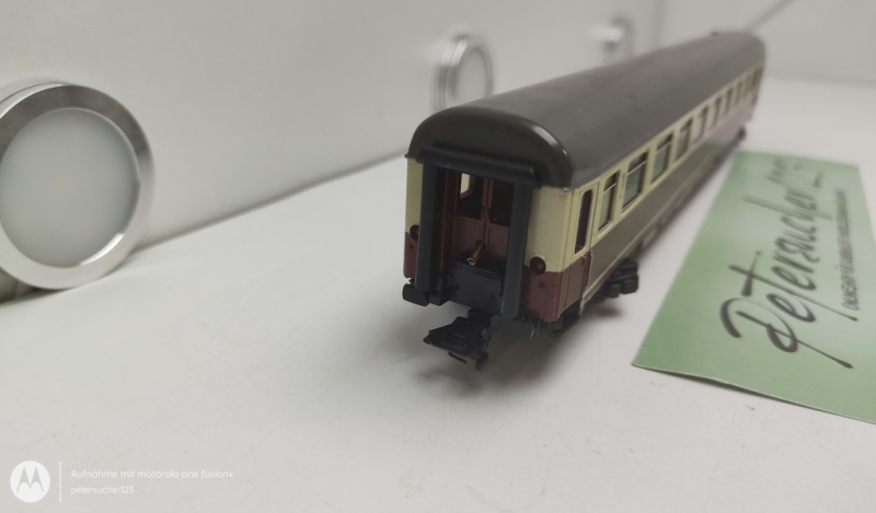 Märklin H0 AC 43858 / 618019 Personenwagen / 1.Kl. / Licht /  Beige - Rot / DB
