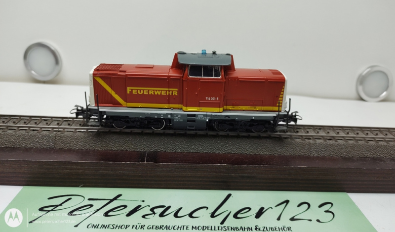 Märklin H0 29756 / 714001-5 Diesellok Feuerwehr Rot Digital Fx / Blaulicht