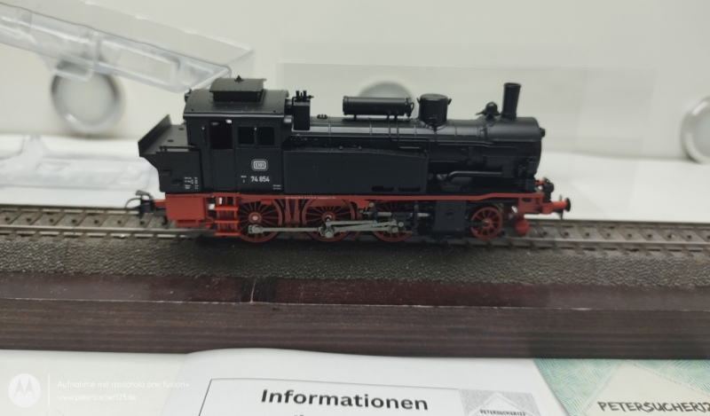 Märklin H0 AC 29074/ BR74 Dampflok aus Startpackung Schwarz DB Mfx