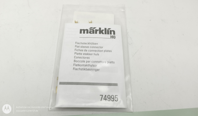 Märklin H0 1 x 74995 Flachsteckhülsen in OVP 20 Stück