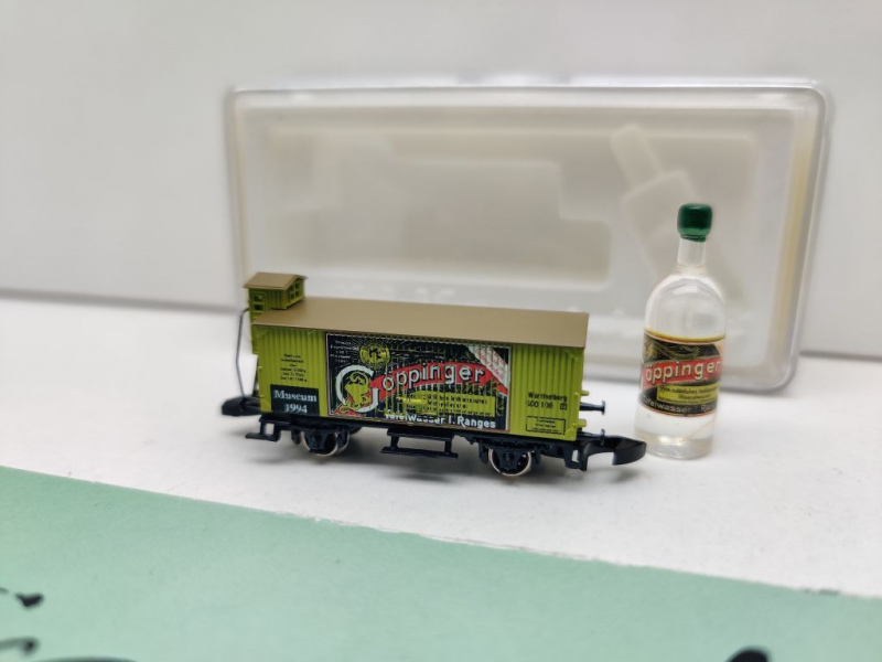 Märklin Z DC 80005 Museumswg'94 "Göppinger Tafelwasser" Gk / K.W.St.E. / OVP