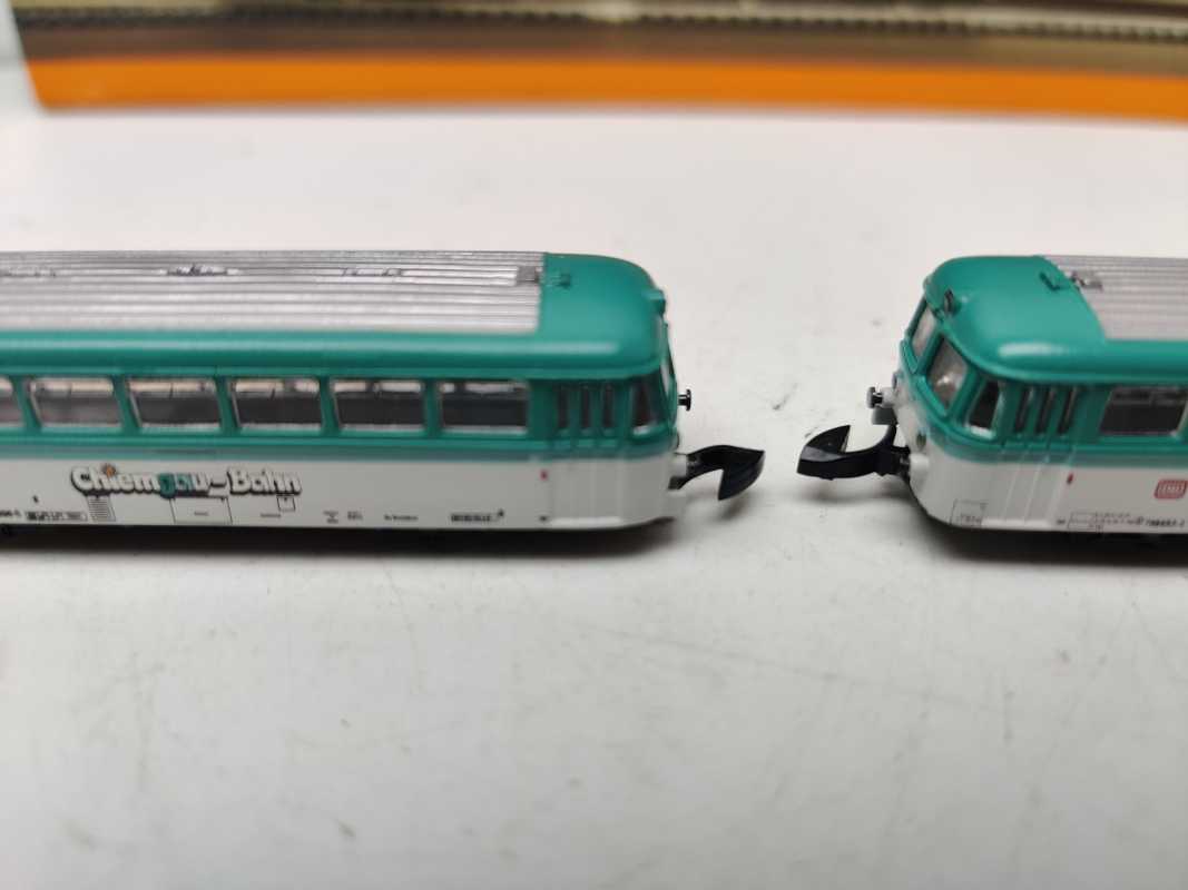 Märklin Z DC  8112 / zweiteiliges Dieseltriebzug-Set / "Schienenbus mit Steuerwagen" / DB / "Chiemgau-Bahn"/ Digital-Umbau / OVP
