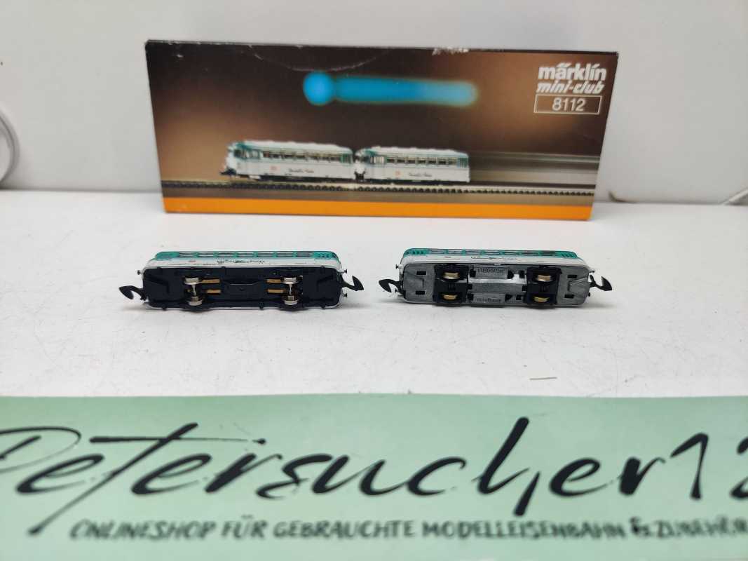 Märklin Z DC  8112 / zweiteiliges Dieseltriebzug-Set / "Schienenbus mit Steuerwagen" / DB / "Chiemgau-Bahn"/ Digital-Umbau / OVP