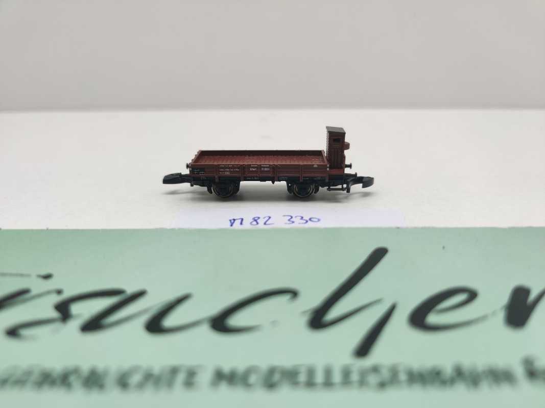 Märklin Z DC82330 Niederbordwagen Bremserhaus X Erfurt / DRG