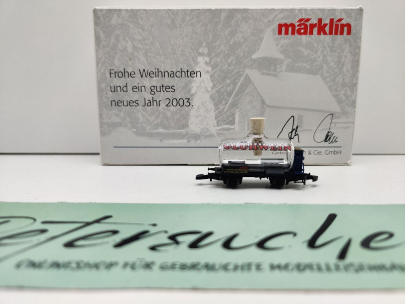 Märklin Z DC 82450 Glas-Kesselwagen "Glühfix" / Händlerpräsent 2002/03 / OVP