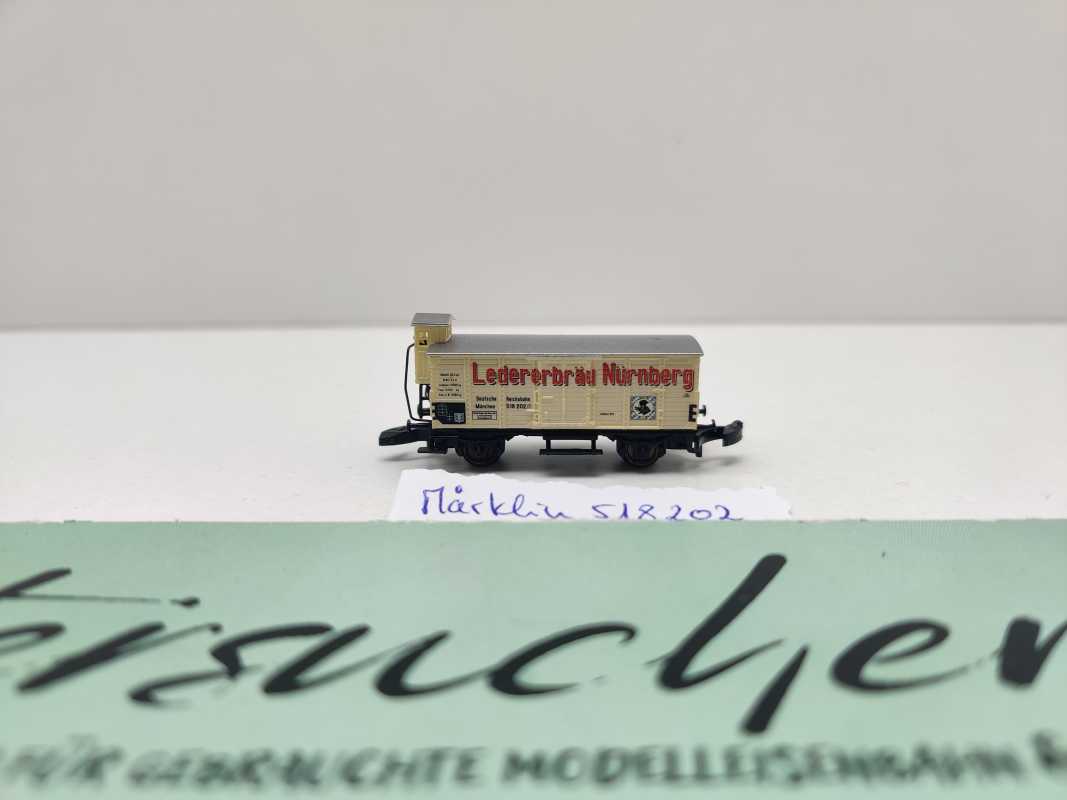 Märklin Z DC 82519 Kühlwagen mit Bremserhaus "Ledererbräu" aus Set / DRG