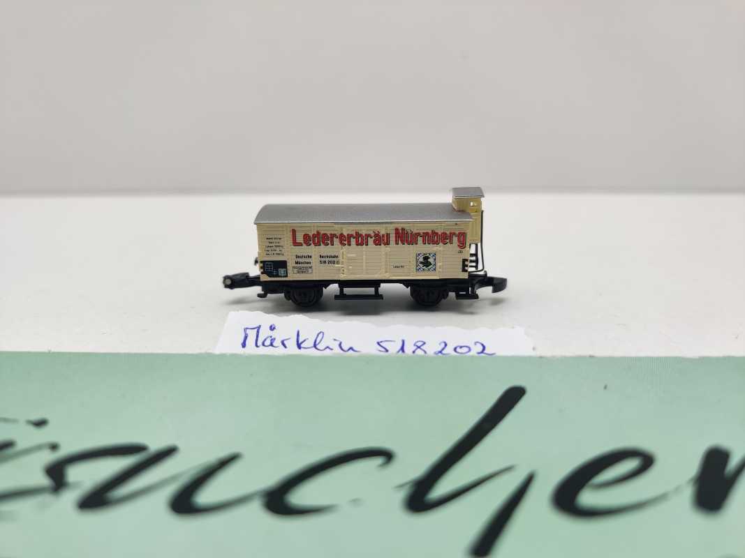 Märklin Z DC 82519 Kühlwagen mit Bremserhaus "Ledererbräu" aus Set / DRG