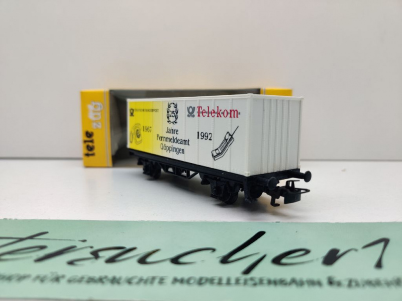 Märklin H0 AC 4481 SoMo Telezug Containerwagen "25 J Göppingen" / OVP gelb