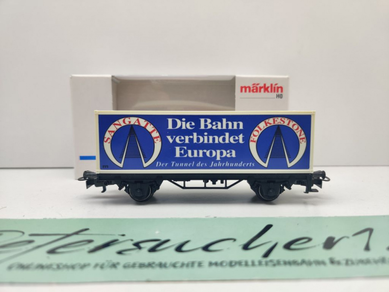 Märklin H0 AC 8 4580 Containertragwagen "Eurotunnel Eröffnung" SoMo'94 / OVP weiß
