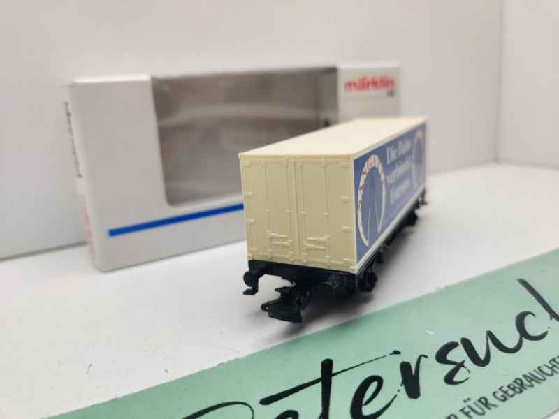 Märklin H0 AC 8 4580 Containertragwagen "Eurotunnel Eröffnung" SoMo'94 / OVP weiß