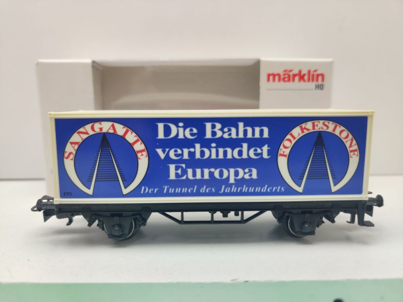 Märklin H0 AC 8 4580 Containertragwagen "Eurotunnel Eröffnung" SoMo'94 / OVP weiß