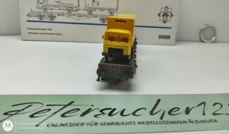 Märklin H0 AC 84668 Flachwagen Koffer-LKW / NEM / OVP