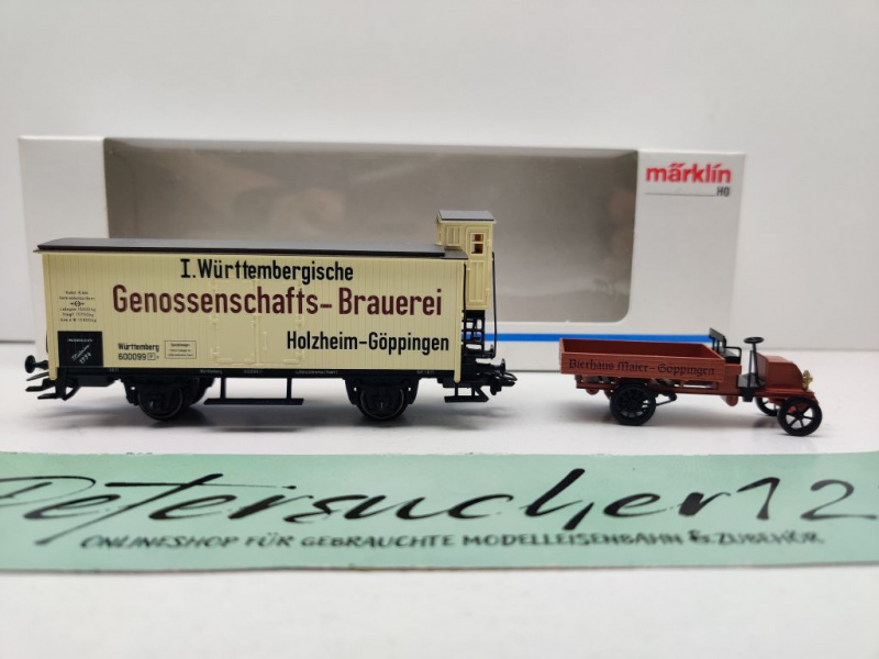 Märklin H0 AC 84794 Museumswg-Set '94 "Genoss.Brauerei" / NEM / K.W.St.E. / OVP weiß