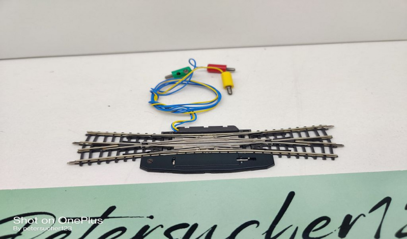 Märklin Mini-Club Z DC 8560 elektr.magn. Dopp Kreuzungsweiche / L 112,8 mm / aus Start-Set