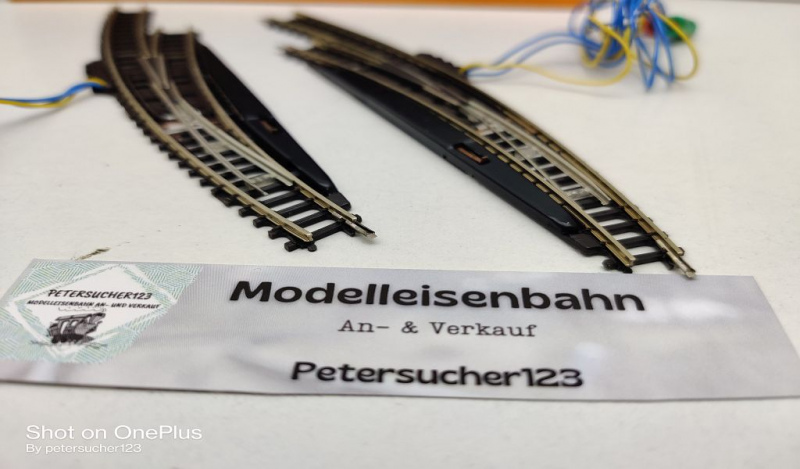 Märklin Mini-Club Z DC 8567 elektr. magn. Bogenweichenpaar / R 195 mm / OVP