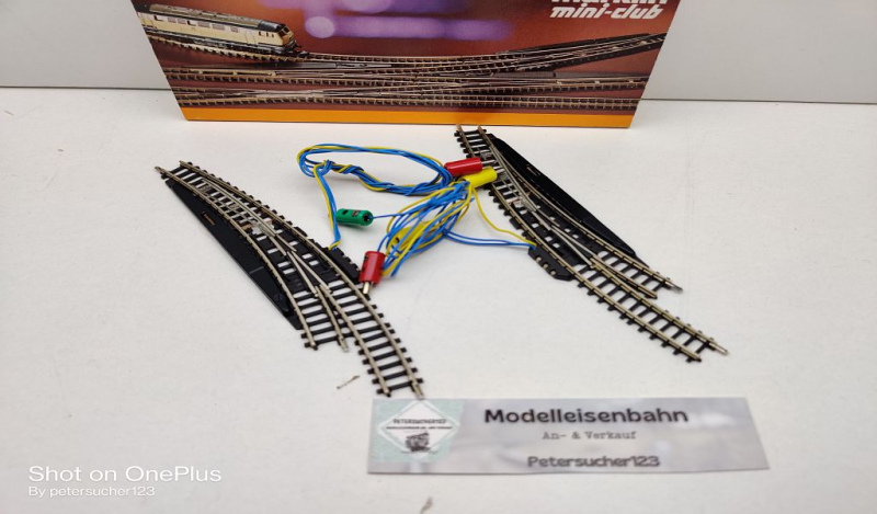 Märklin Mini-Club Z DC 8567 elektr. magn. Bogenweichenpaar / R 195 mm / OVP