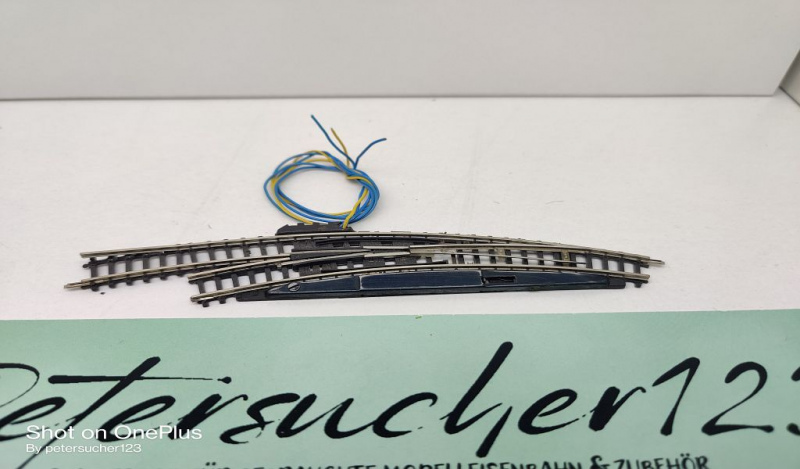Märklin Mini-Club Z DC 8568 elektr. magn. Bogenweiche / links / L 125 mm