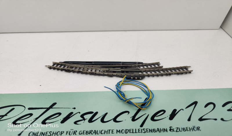 Märklin Mini-Club Z DC 8568 elektr. magn. Bogenweiche / links / L 125 mm