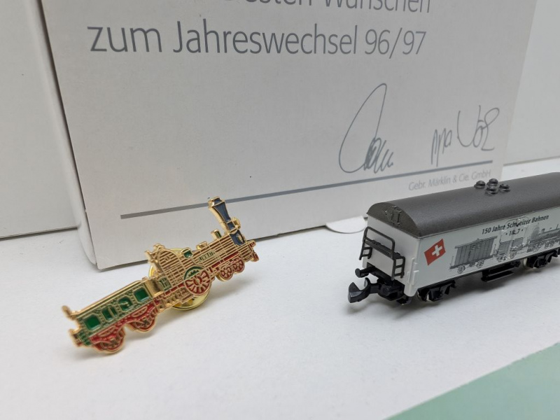 Märklin Z DC 8600s1997 Kühlwagen "150 Jahre Schweiz.Bahn" / Jahresw. 96/97 / OVP