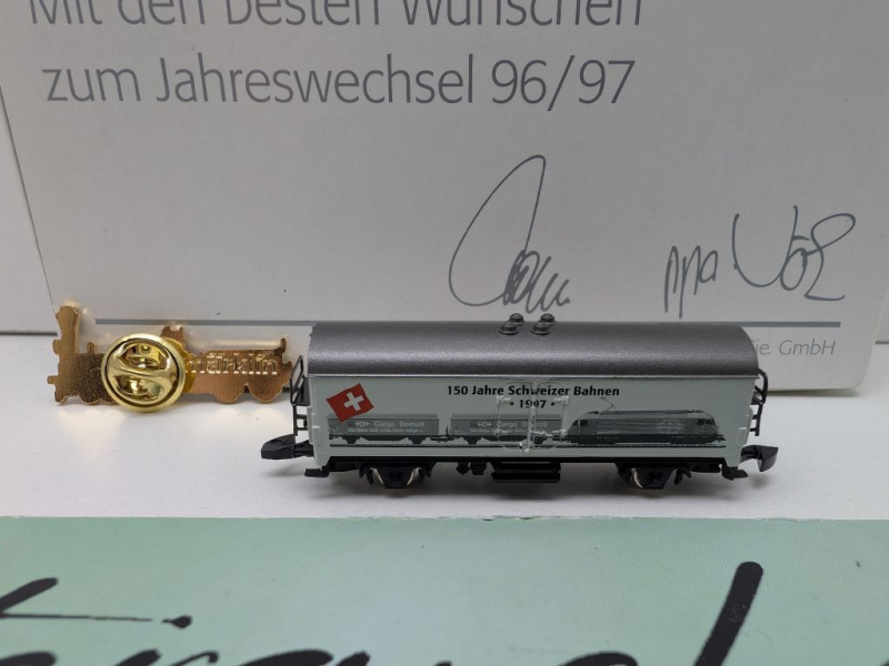 Märklin Z DC 8600s1997 Kühlwagen "150 Jahre Schweiz.Bahn" / Jahresw. 96/97 / OVP